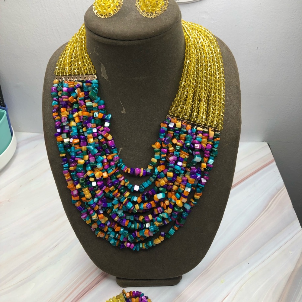 Necklace set for women ( earrings, bracelet and necklace)